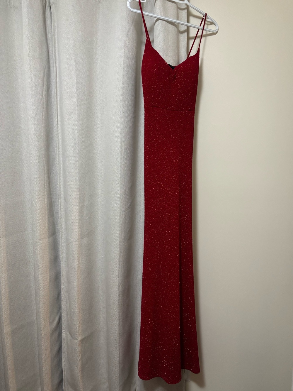 Windsor Red Sparkle Maxi Slip Dress